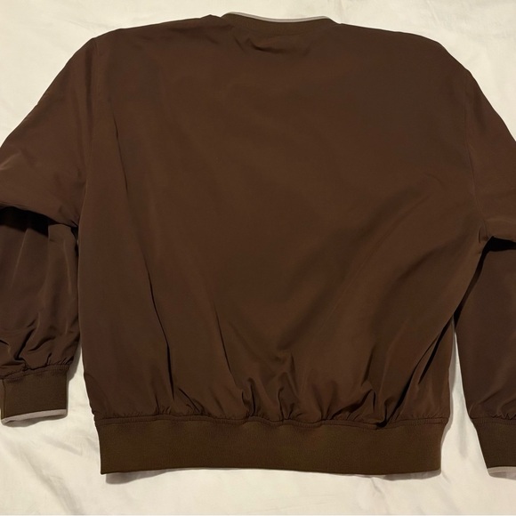 Cabela's Brown V-Neck windbreaker Large w/ Pockets - Picture 5 of 5